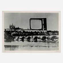 Wolf Vostell, Hradschin, Prag, 1969, screenprint in colors
