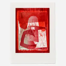 Charline Von Heyl, Untitled, 2012, woodcut in colors