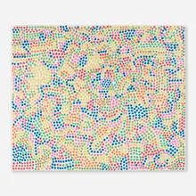 Peter Young, Two People Looking At a Piece of Paper (from the New York 10/69 portfolio), screenprint in colors