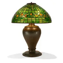 Tiffany Studios, Tiffany Glass & Decorating Company, Pine Needle table lamp base, #D1018