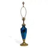 Steuben Division, Corning Glass Works, blue Moss Agate table lamp base, #8023