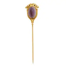 Cellini Shop, stick pin with an inset cabochon stone