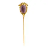 Cellini Shop, stick pin with an inset cabochon stone