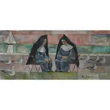 Emanuel Glicen Romano, 2 Nuns by the Sea, 1960
