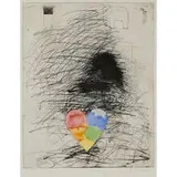 A Girl and Her Dog, State II by Jim Dine, 1971, sold Aug 2021