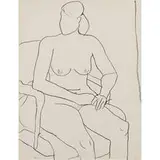 Seated Nude by Richard Diebenkorn, 1965, sold Aug 2021