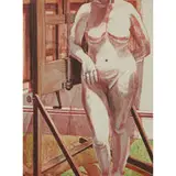 Philip Pearlstein, Nude Standing by Easel, 1974