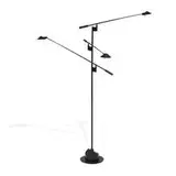 Robert Sonneman, rare Feather three-arm floor lamp