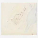 Frank Lloyd Wright, Plan for the John L. Rayward House, New Canaan, Connecticut, 1955, ink and colored pencil on paper