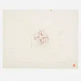 Frank Lloyd Wright, Plan for Price Tower, Bartlesville, Oklahoma, 1952, ink and colored pencil on paper