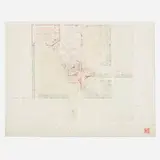 Frank Lloyd Wright, Plan for Price Tower, Bartlesville, Oklahoma, 1952, ink and colored pencil on paper