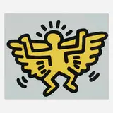 Keith Haring, Plate 4 (from Icons portfolio), 1990, screenprint with embossing on Arches cover