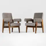Le Corbusier and Pierre Jeanneret, Bridge armchairs from the High Court, Chandigarh, pair