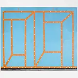 Chris Martin, Double Orange Coney Island Vodou Painting