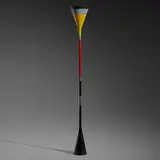 Rare floor lamp, model 12731 by Ettore Sottsass, c. 1958, enameled aluminum, sold Jun 2019