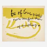 be of love #2 by Corita Kent, 1963, screenprint on paper, sold Apr 2019