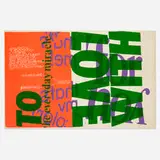 with love to the everyday miracle by Corita Kent, 1967, screenprint on paper, sold Apr 2019