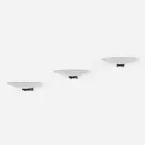 Karl Springer, sconces, set of three, c. 1970, chrome-plated steel, enameled aluminum