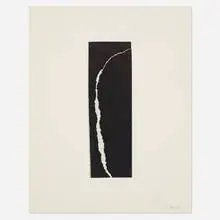 Untitled by Leon Polk Smith, 1957, collage on paper, sold Apr 2019