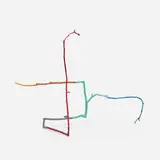 Evan Holloway, Trapeze, 2014, cast and enameled bronze