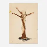 Tree Lamp (from the The Picture of Dorian Gray Edition B portfolio) by Jim Dine, 1968, lithograph on Velin Arches paper, sold Apr 2019