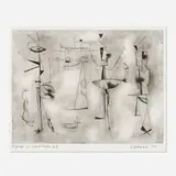 Dorothy Dehner, Figures in Landscape, 1955, etching and aquatint on paper