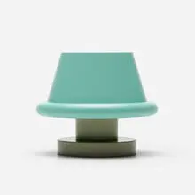 Senape vase by Ettore Sottsass, 1997, plastic, sold Apr 2019