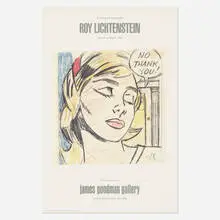 exhibition poster by Roy Lichtenstein, 1984, offset color lithograph on paper, sold Apr 2019