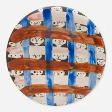 Little Faces No. 57 by Pablo Picasso, 1963, white earthenware clay, decoration in engobes and paraffin, white enamel, sold Apr 2019
