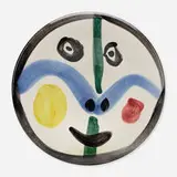 Face No.0 by Pablo Picasso, 1963, white earthenware clay, decoration in engobes and paraffin, white enamel, sold Apr 2019
