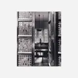 Balthazar Korab, Cozy Corner, Saarinen House, Bloomfield Hills, Michigan, 1994, archival selenium toned print