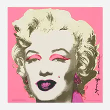 Marilyn (Castelli Mailer) by Andy Warhol, 1981, offset lithograph on paper, sold Apr 2019