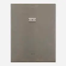High Relief by Mona Hatoum, 1992, etching, magnet and razor blade on brushed aluminum, sold Apr 2019