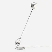 Paolo Tilche, floor lamp, model 3S, c. 1970, chrome-plated steel, chrome-plated aluminum