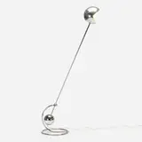 Paolo Tilche, floor lamp, model 3S, c. 1970, chrome-plated steel, chrome-plated aluminum