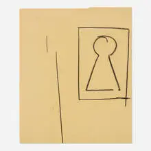 Untitled by Joe Bradley, 2015, charcoal on paper, sold Apr 2019