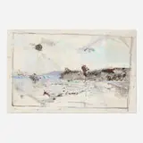 Wayne Thiebaud, Untitled, c. 1960, charcoal, gesso and acrylic on paper