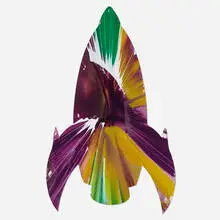 Rocket Spin Painting by Damien Hirst, 2009, acrylic on paper, sold Apr 2019