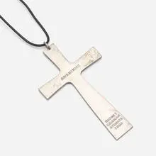 Awakening Cross by Rodney Graham, 2006, silver, cord, sold Apr 2019