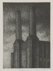 John Duffin, Untitled, John Duffin (b.1965) 'Battersea Sky' etching