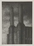 John Duffin, Untitled, John Duffin (b.1965) 'Battersea Sky' etching