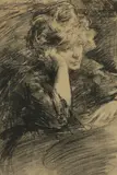 Albert de Belleroch, Untitled, 1864-1944) Lili au Café lithograph 50.5 x 33cm