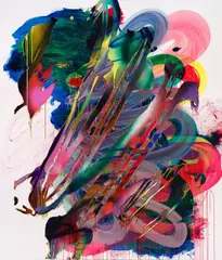 Katharina Grosse, Untitled, 2014, Acryl auf Leinwand