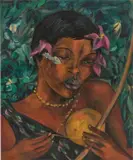 Irma Stern, Junge Frau mit Musikinstrument (Makhoyane)