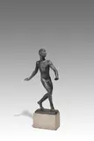 Georg Kolbe, Tänzer Nijinsky, 1913, Bronze mit dunkelbrauner Patina, auf Steinsockel montiert