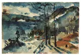 Lovis Corinth, Walchen=See, 1925, Aquarell auf Papier