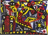 A. R. Penck, Stadt der Konflikte, 2005, Acryl auf Leinwand