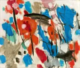 Ernst Wilhelm Nay, In Blau und Rosa, 1953, Öl auf Leinwand
