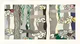Roy Lichtenstein, Water Lilies with Willows, 1992, Farbige Lackserigrafie auf Edelstahl