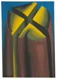 Markus Lüpertz, Baumstamm, dithyrambisch, 1966, Acryl auf Nessel